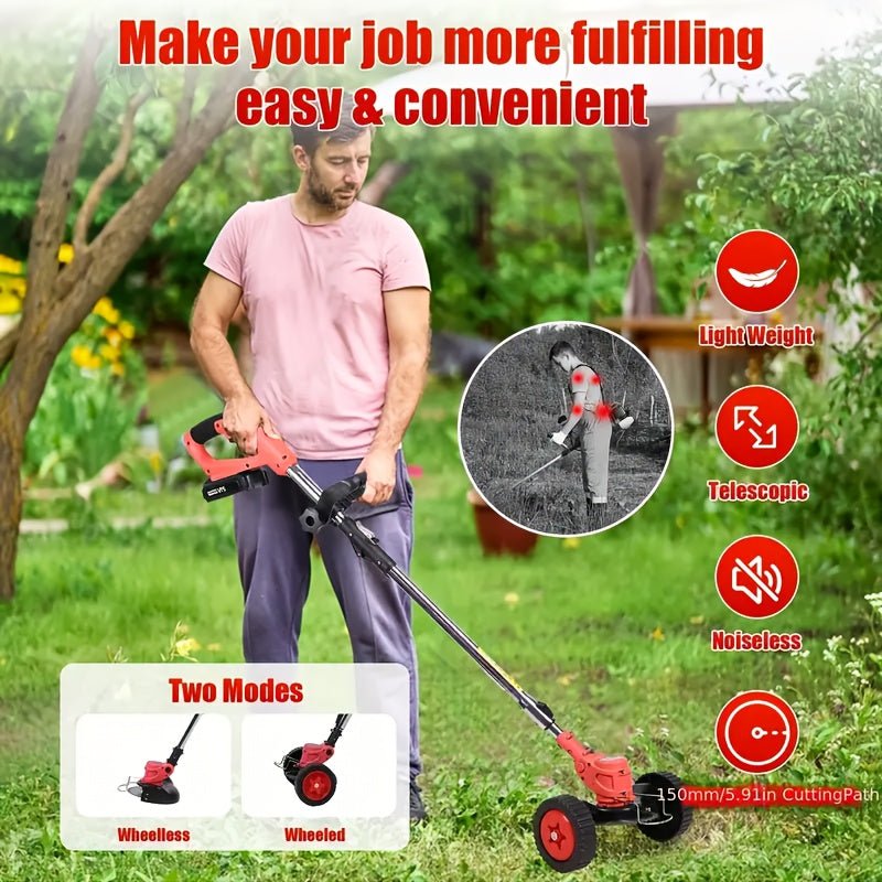 Cordless Lawn Mower & Weeder - Artifacts Attic