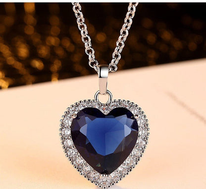 Blue Heart of the Ocean Titanic Pendant Necklace