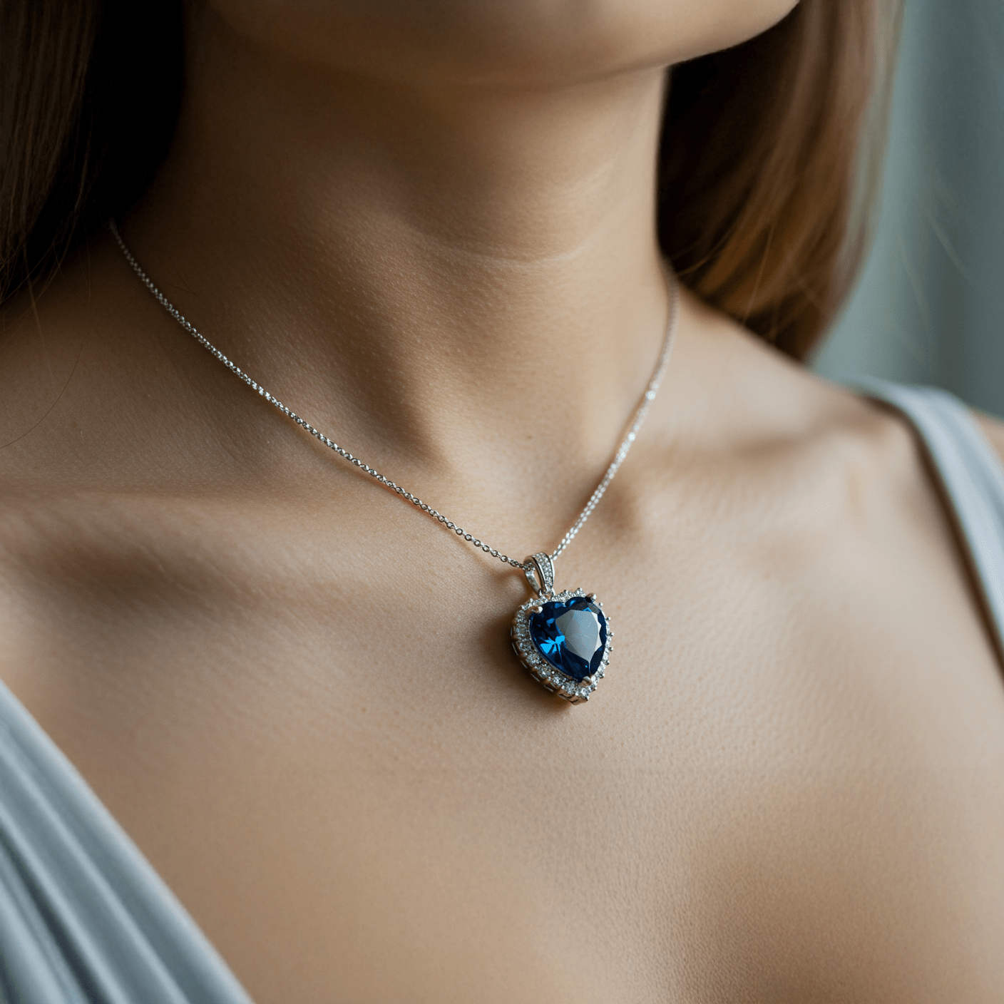 Blue Heart of the Ocean Titanic Pendant Necklace