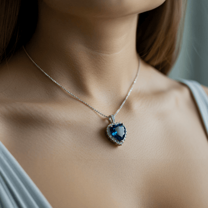 Blue Heart of the Ocean Titanic Pendant Necklace