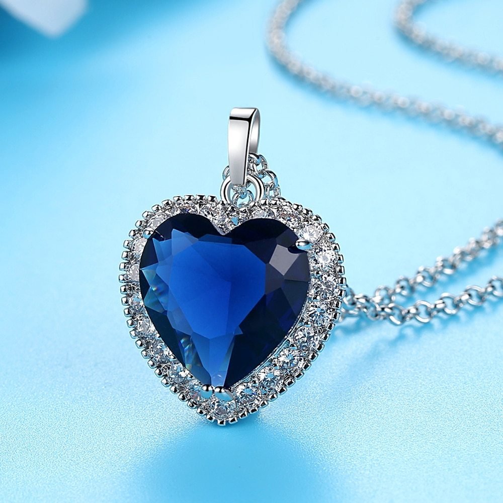 Blue Heart of the Ocean Titanic Pendant Necklace