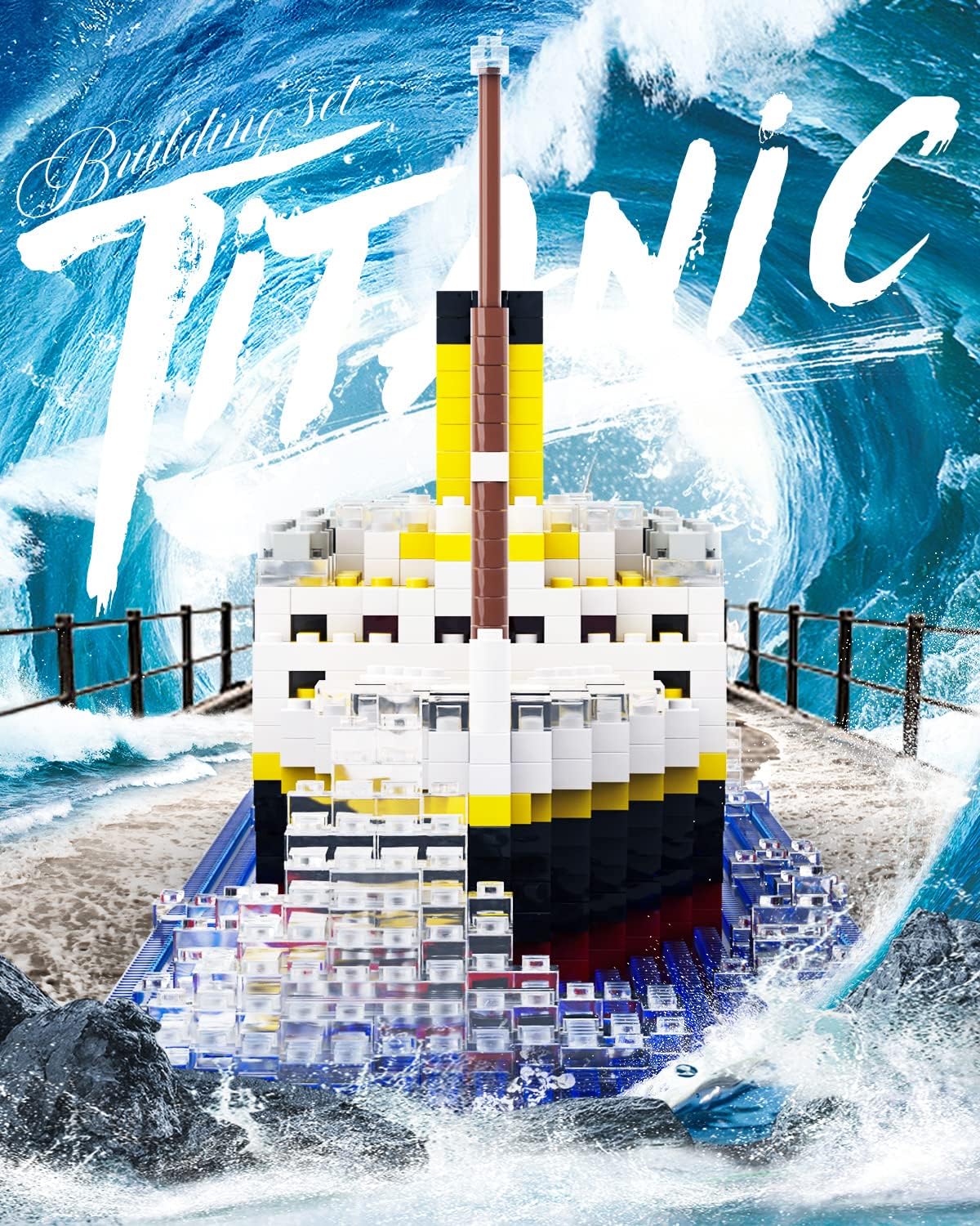 Historic Titanic Ship – Deluxe Model Building Blocks - Artifacts Attic